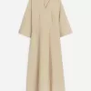 Lyocell-Linen Wrap Dress