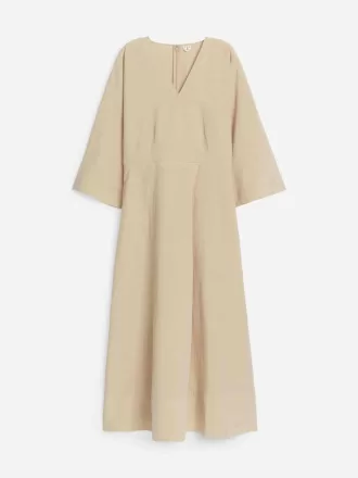 Lyocell-Linen Wrap Dress