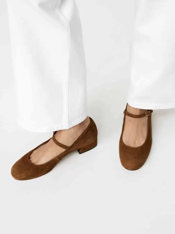 Mary Jane Suede Pumps