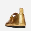 Metallic Mary Jane Flats