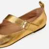 Metallic Mary Jane Flats