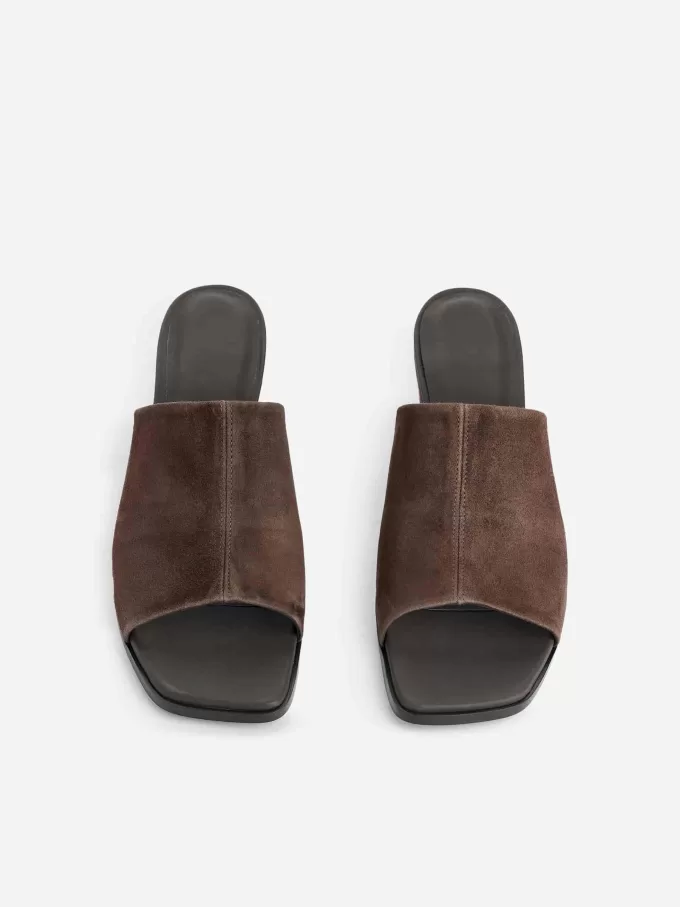 Mid-Heel Suede Sandals Mid-Heel Suede Sandals