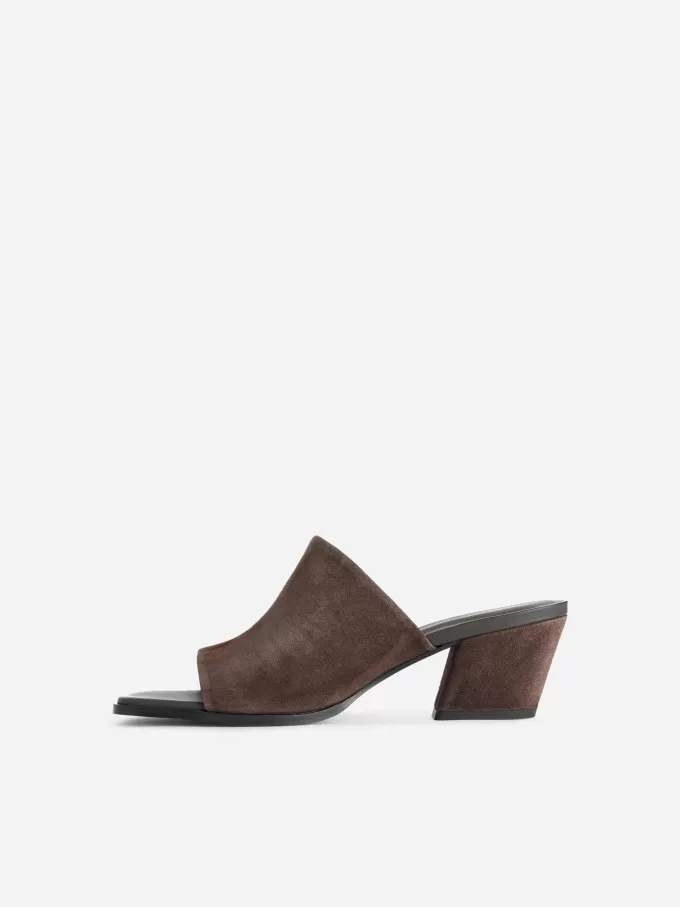 Mid-Heel Suede Sandals Mid-Heel Suede Sandals