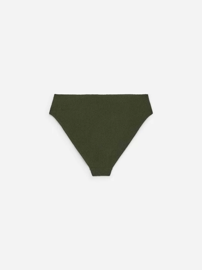 Mid Waist Crinkle Bikini Bottom