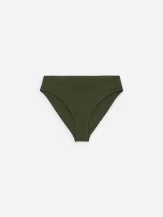 Mid Waist Crinkle Bikini Bottom