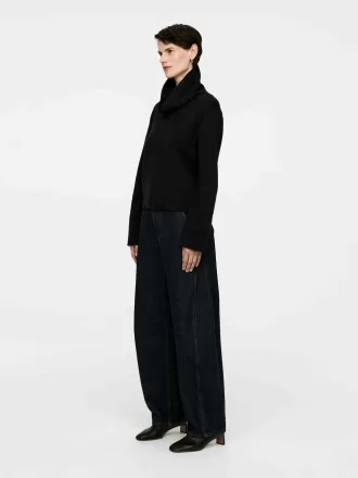 Mock-Neck Cotton Jumper