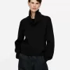 Mock-Neck Cotton Jumper