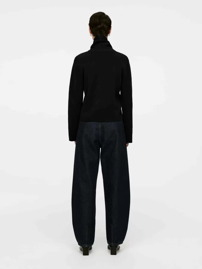 Mock-Neck Cotton Jumper