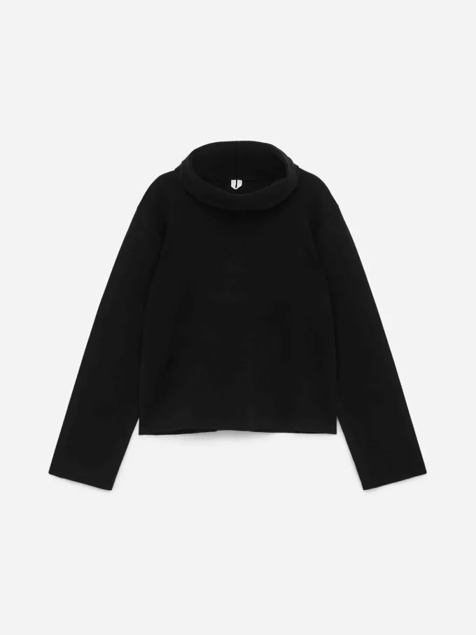 Mock-Neck Cotton Jumper