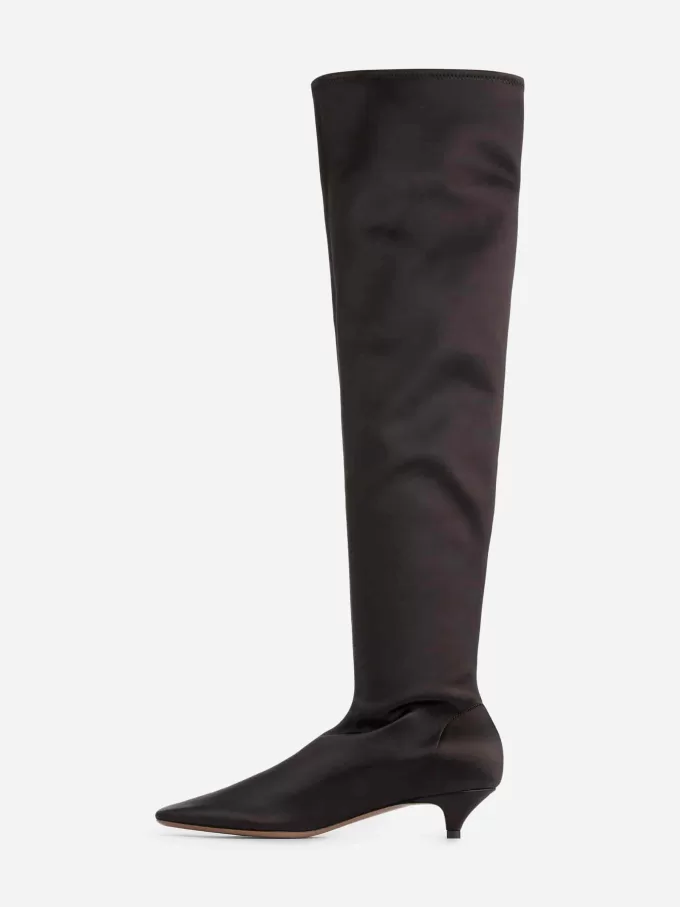 Over-The-Knee Satin Boots Over-The-Knee Satin Boots