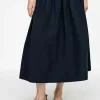 Pintuck Cotton Skirt