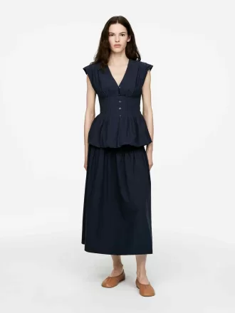Pintuck Cotton Skirt Pintuck Cotton Skirt