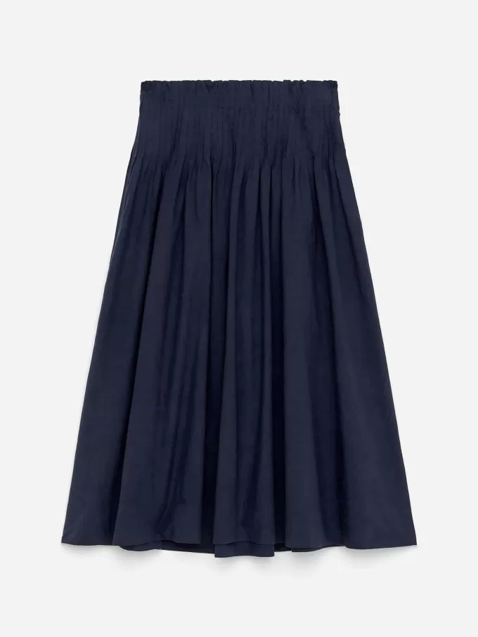 Pintuck Cotton Skirt