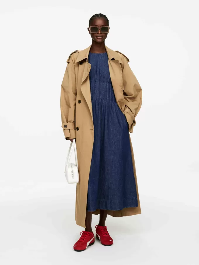 Pleated Denim Dress Pleated Denim Dress