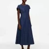Pleated Denim Dress Pleated Denim Dress