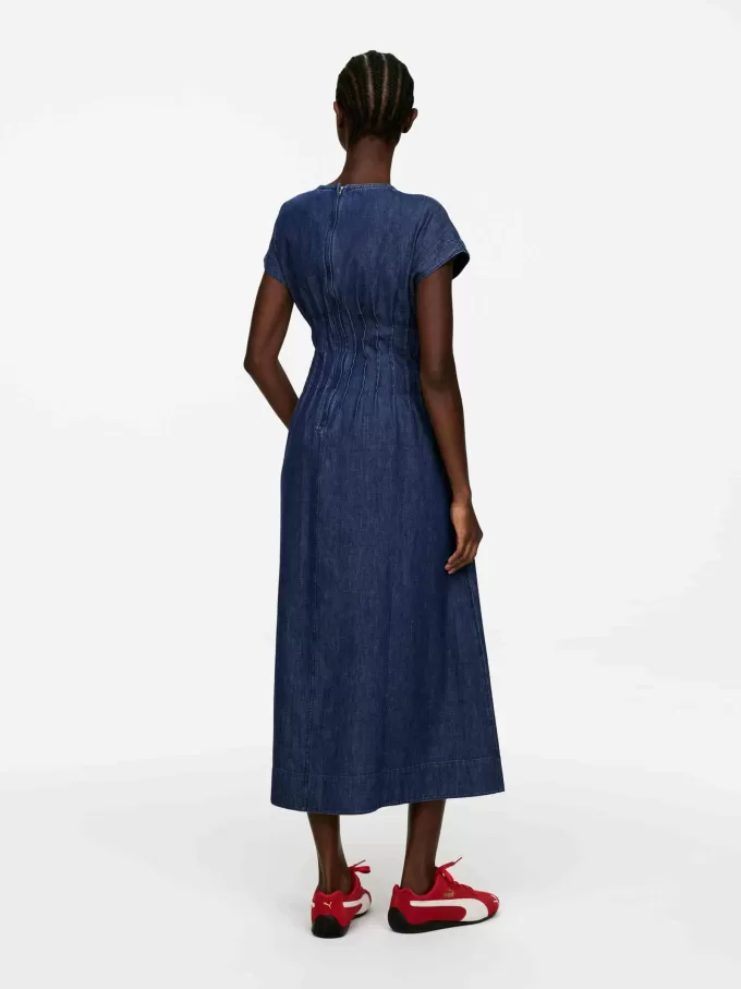 Pleated Denim Dress Pleated Denim Dress