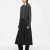 Pleated Wool Blend Skirt