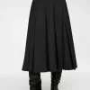 Pleated Wool Blend Skirt