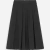 Pleated Wool Blend Skirt