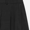 Pleated Wool Blend Skirt