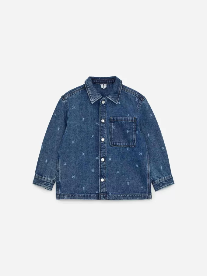 Print Denim Shirt