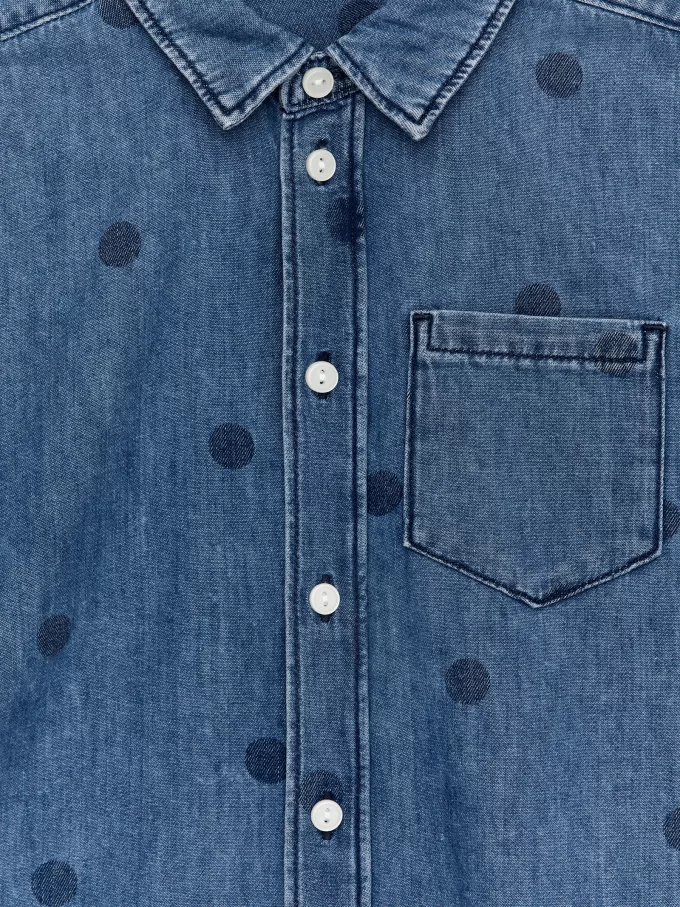 Printed Denim Shirt