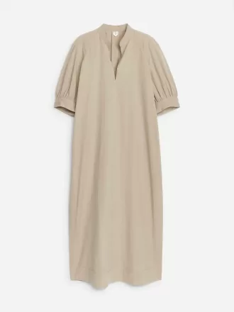 Puff-Sleeve Maxi Dress