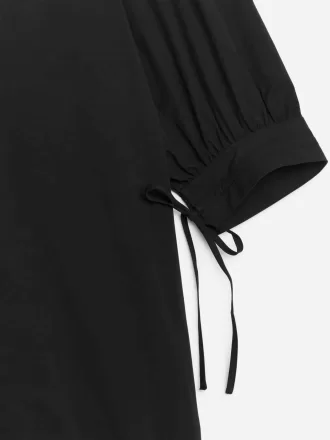 Puff-Sleeve Mini Dress