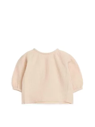 Puffy Cotton Muslin Blouse