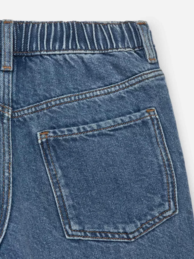 Pull-On Denim Trousers
