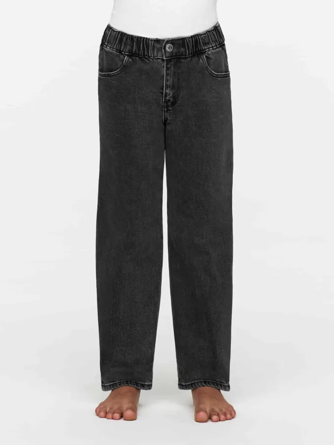 Pull-On Denim Trousers