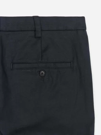 Regular Cropped Cotton-Linen Trousers