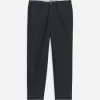 Regular Cropped Cotton-Linen Trousers