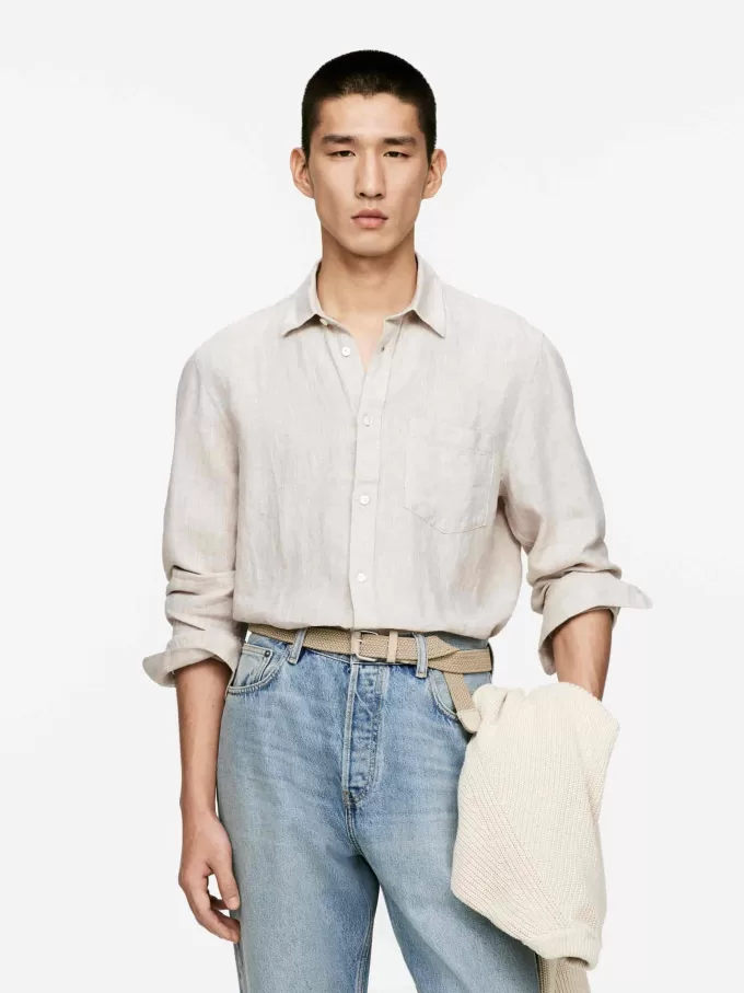 Regular-Fit Linen Shirt