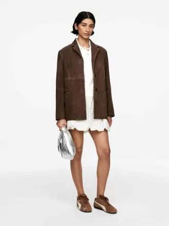 Relaxed Suede Blazer