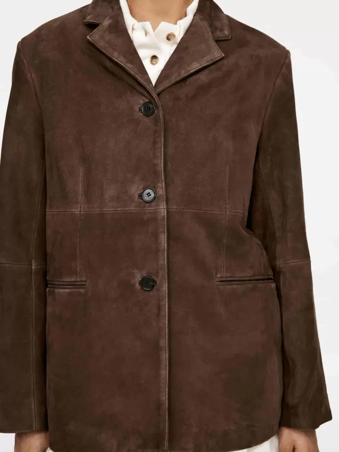 Relaxed Suede Blazer