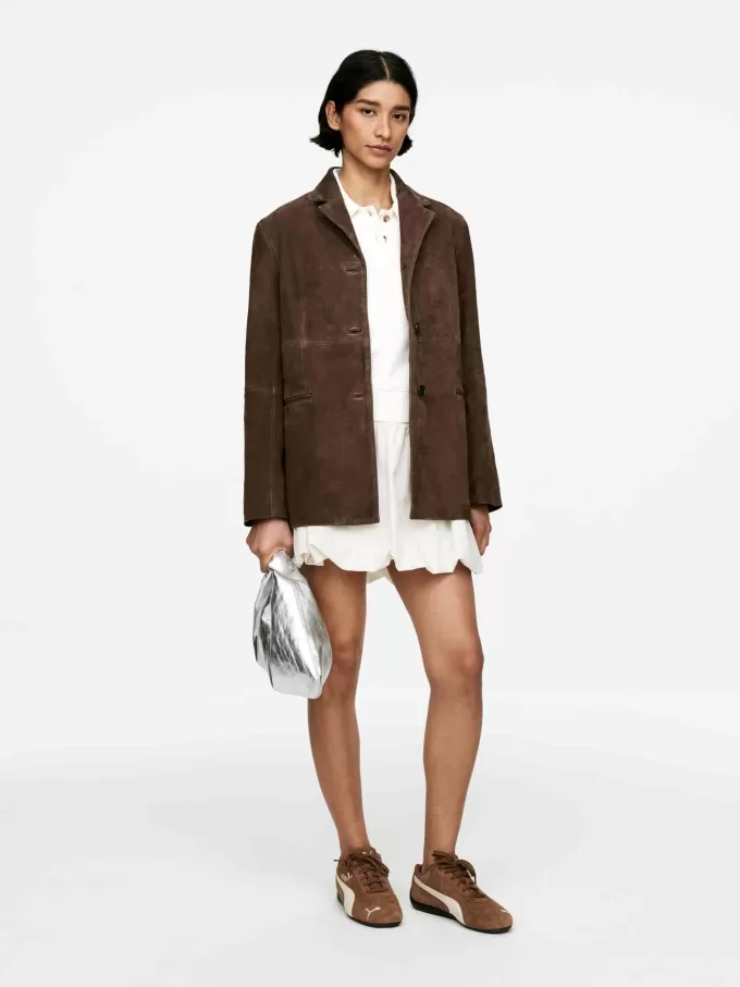 Relaxed Suede Blazer