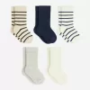Rib Knit Baby Socks, 5 Pairs