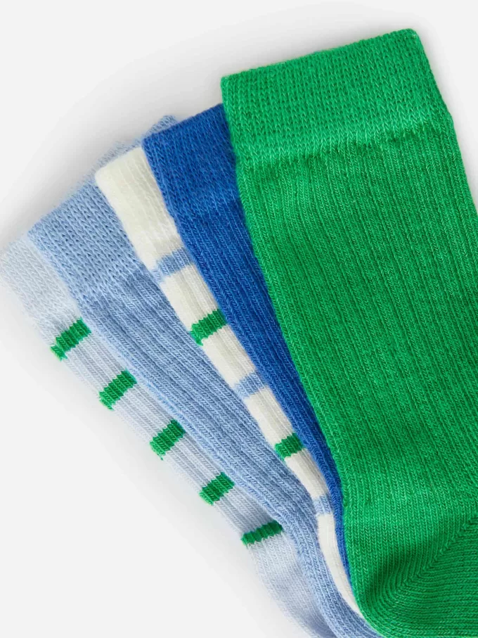 Rib Knit Baby Socks, 5 Pairs