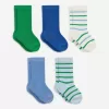 Rib Knit Baby Socks, 5 Pairs