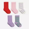 Rib Knit Baby Socks, 5 Pairs