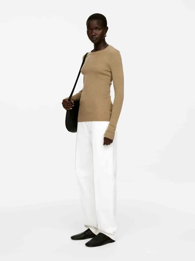 Rib-Knit Merino Top