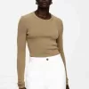 Rib-Knit Merino Top