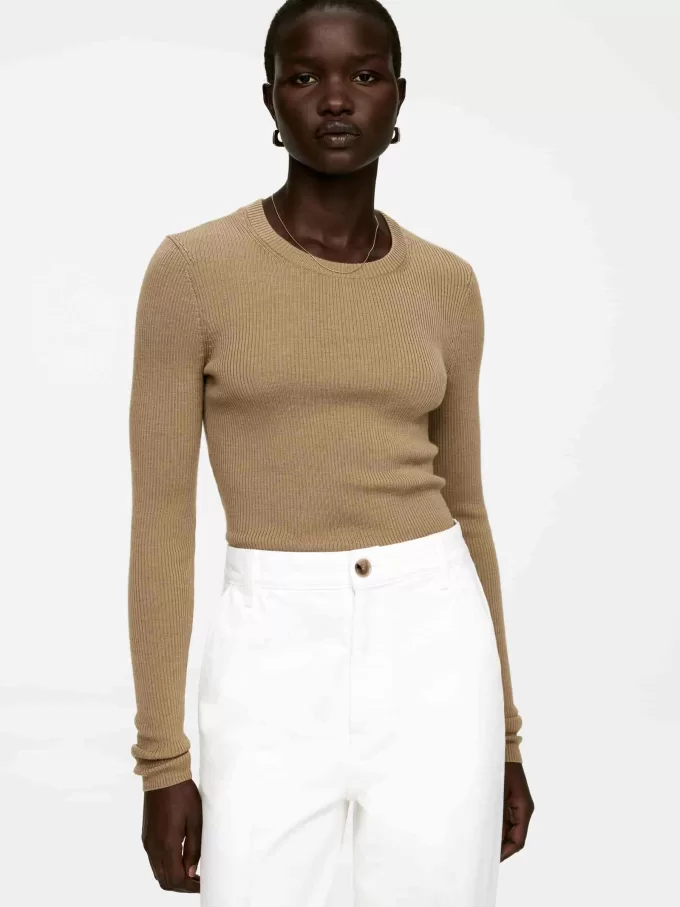 Rib-Knit Merino Top