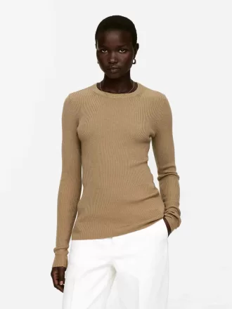 Rib-Knit Merino Top