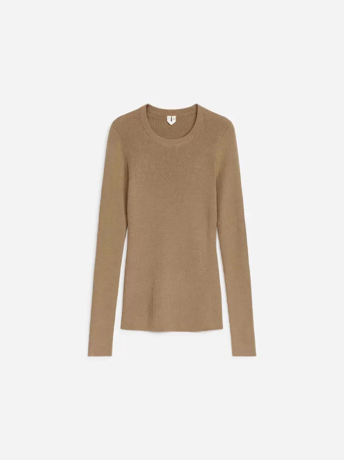 Rib-Knit Merino Top