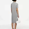 Rib-Knit Polo Dress
