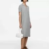 Rib-Knit Polo Dress