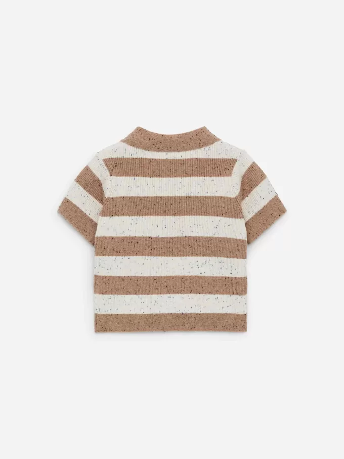 Rib-Knit Polo Shirt
