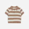 Rib-Knit Polo Shirt